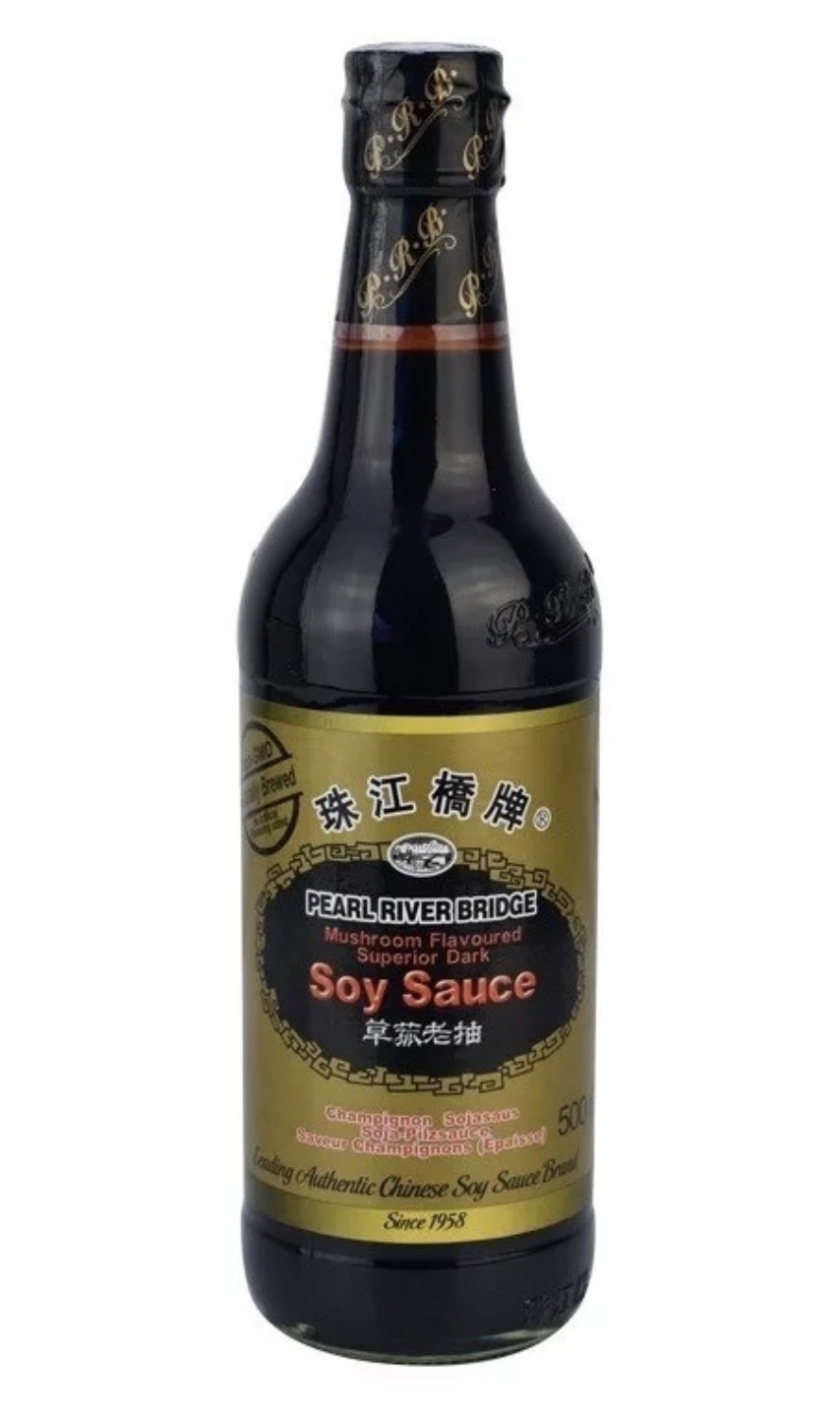 PEARL RIVER BRIDGE Minöségi sötét szójaszósz gombás ízesítésü 500 ML.