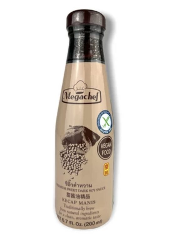 Prémium Gluténmentes Édes Sötét Szójaszósz, 200ml (Megachef)