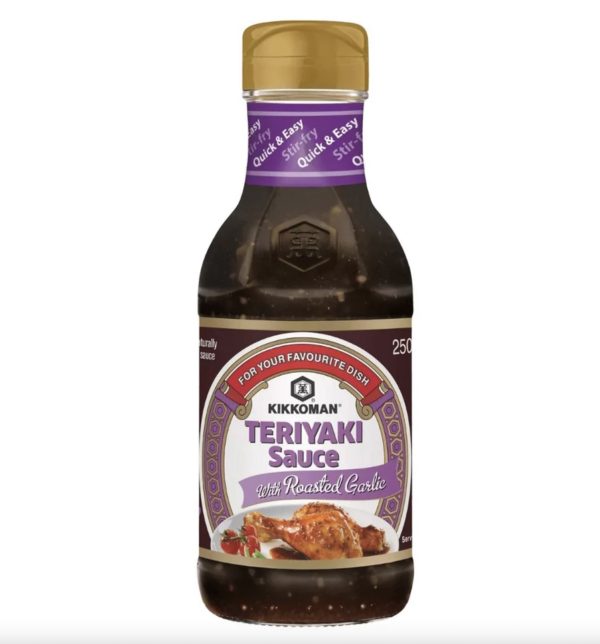 Teriyaki Szósz Pirított Fokhagymával, 250ml (Kikkoman)