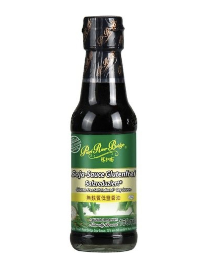 Gluténmentes Szójaszósz, Csökkentett Sóval, 150ml (Pearl River Bridge)