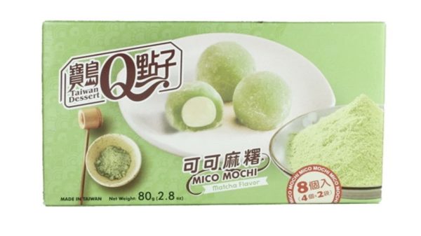 Matcha Ízű Mico Mochi, 80gr (Q Brand)
