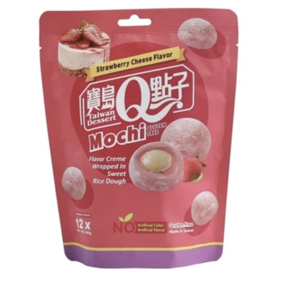Epres Sajttorta Ízű Mochi, 180gr (Q Brand)