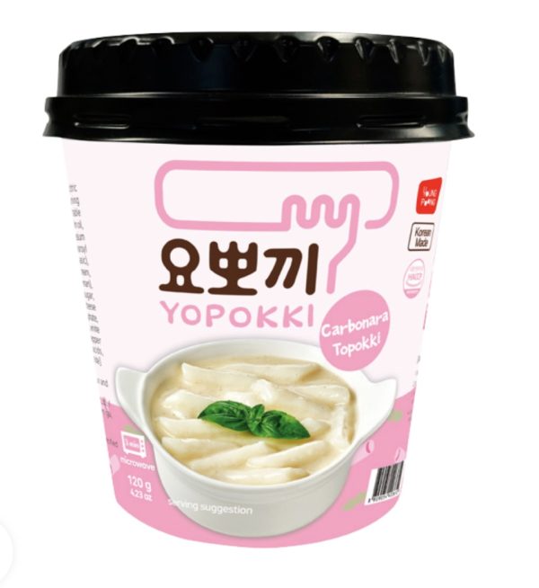 Instant Carbonara Ízű Yopokki Pohárban, 120gr (Young Poong)