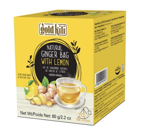 Természetes Gyömbér Tea Citrommal (20 filter), 60gr (Gold Kili)