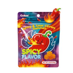 Cokoc Spicy & Sour Chewy Gummies – Csípős és savanyú zselécukor (100g)