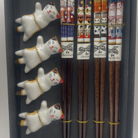 Japán stílusú szerencsemacska evőpálcika-szett 1DB