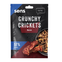 Sens Crunchy Crickets Bacon ízű ropogós tücsök snack 16g