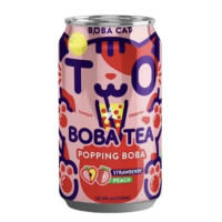 Boba Cat barack eper pattogtató Boba buborék tea 320ml