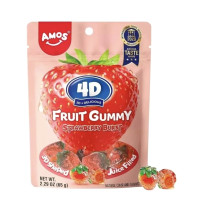 AMOS 4D Gumicukor Eper ízű 65g