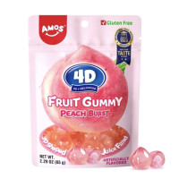 AMOS 4D Gumicukor Őszibarack ízű 65g