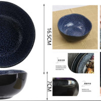 Porcelán tál kék (6016533) 1db