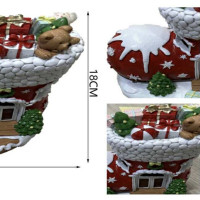 Karácsonyi világító házikó 1DB  (1044132)