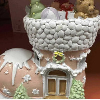 Karácsonyi világító házikó 1DB  (1044187)