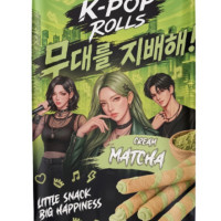 K-POP ROLLS Matcha krémmel töltött ostyatekercs 120g
