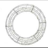 3Dvilágító fém koszorú 48cm (3319858)