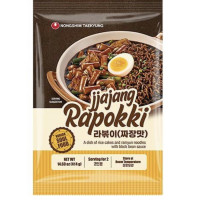 Nongshim Jjajang Rapokki (Feketebab Szószos Tészta és Rizsrúd) 414g