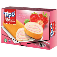 Tipo Mini Roll Cake – Epres Krémmel Töltött Piskótatekercs (180g)